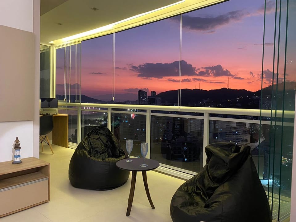View (from property/room), Balcony/Terrace, Living room, Sunset