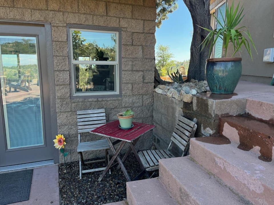 Property building, Patio, View (from property/room), Balcony/Terrace, Dining area