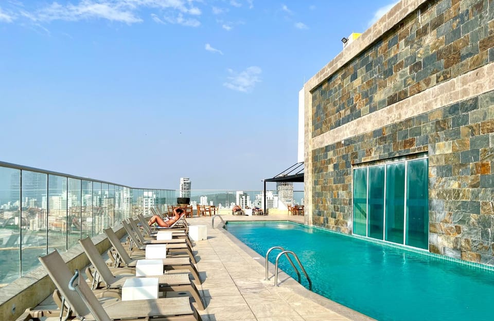 Day, View (from property/room), Balcony/Terrace, Pool view, Swimming pool, sunbed