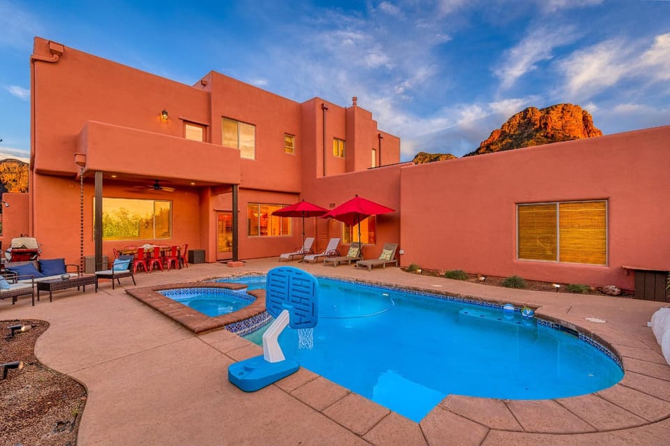 Property building, Patio, Swimming pool