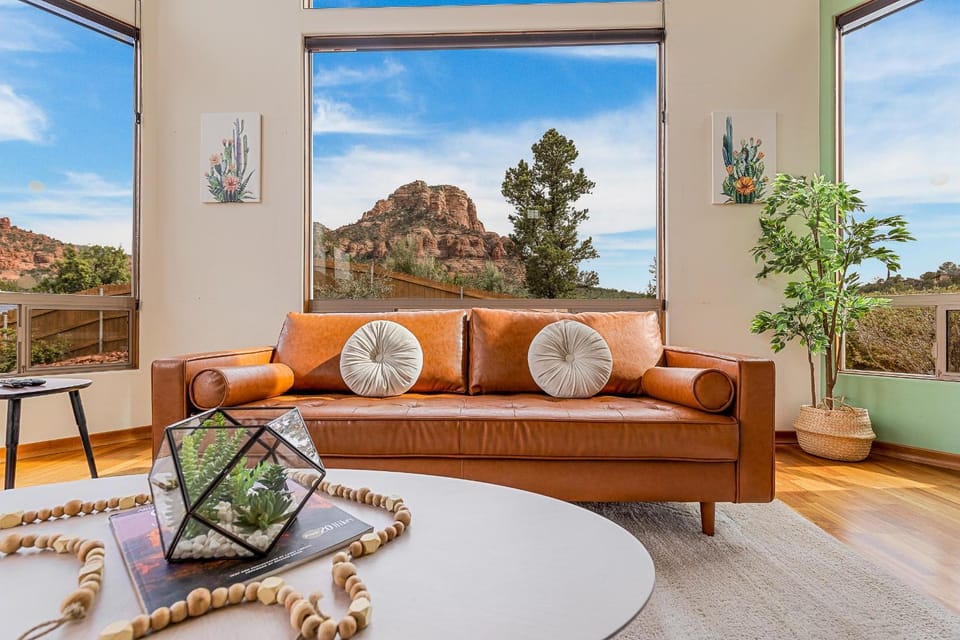 Day, Natural landscape, View (from property/room), Living room, Seating area, Mountain view