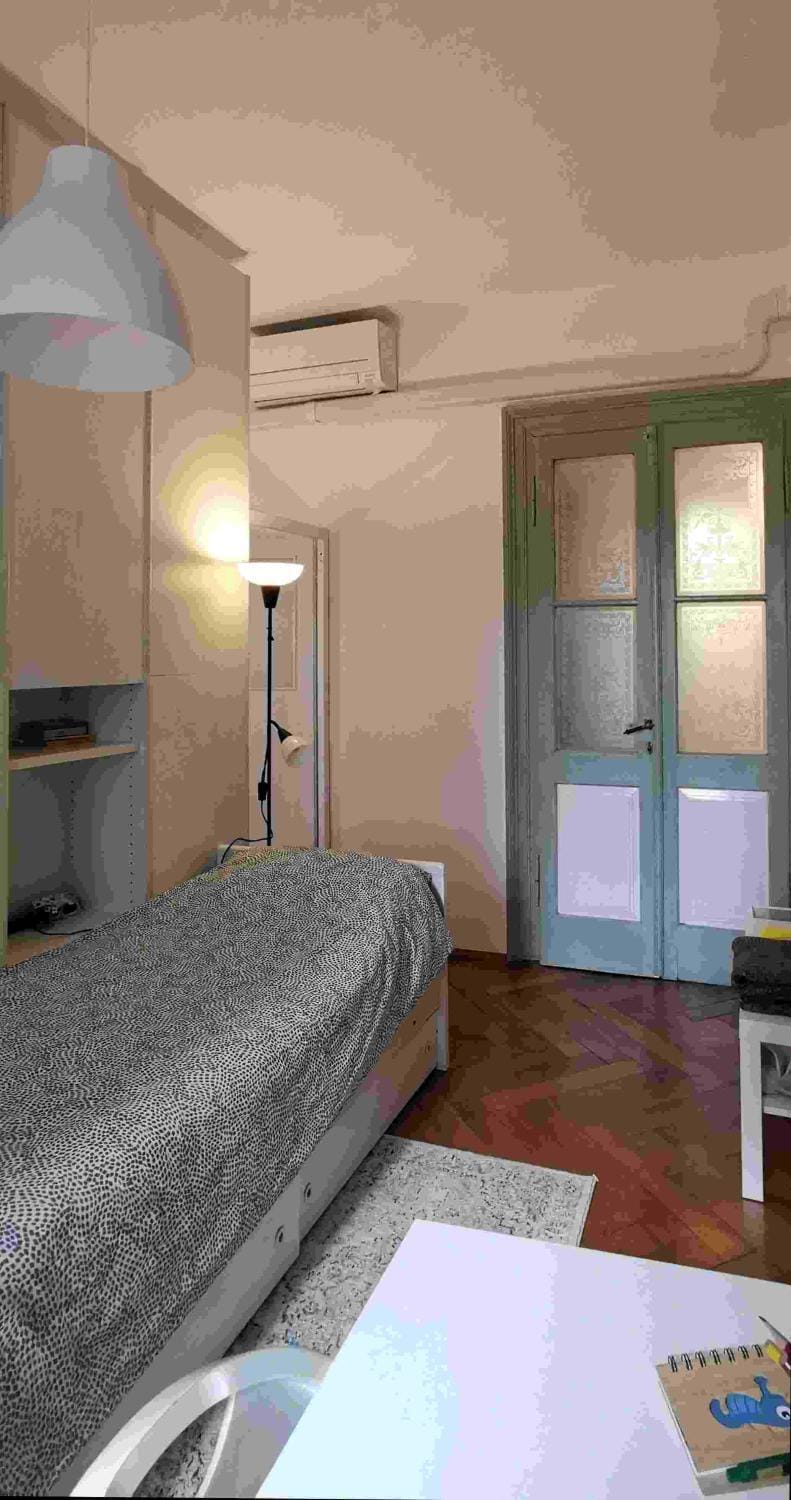 Bed, Bedroom, air conditioner
