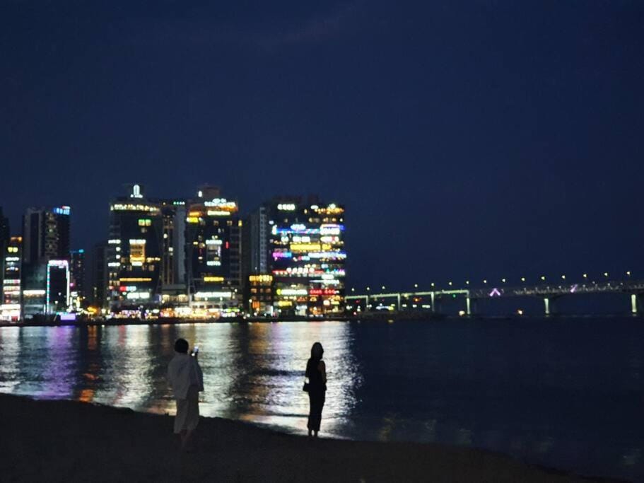 Night, People, Natural landscape, Beach, City view, Sea view