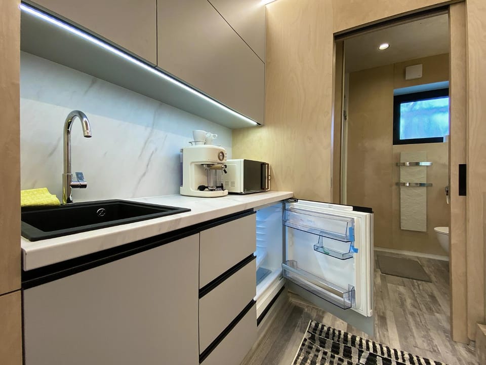 Kitchen or kitchenette, minibar