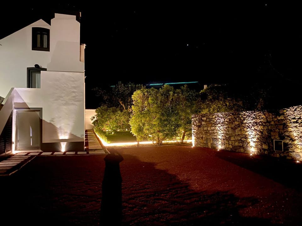 Property building, Night, Garden, Garden view, Parking