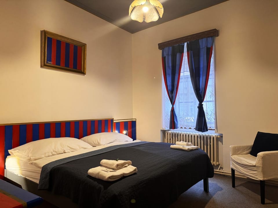 Bed, Living room, Photo of the whole room, Bedroom, towels