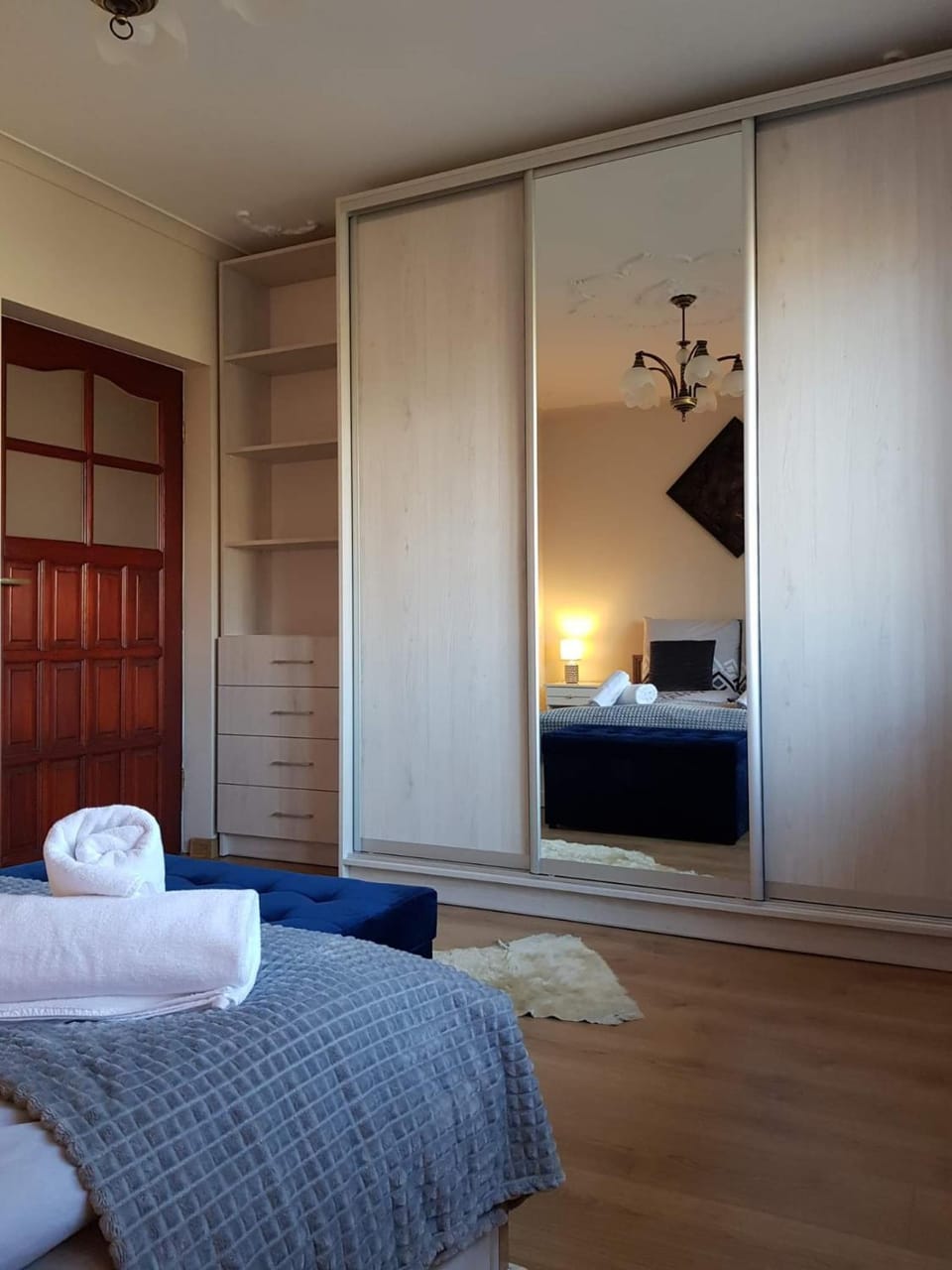 Bed, Photo of the whole room, Bedroom, wardrobe