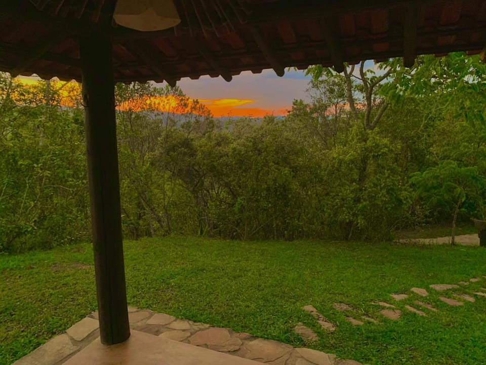 Patio, Natural landscape, Sunset