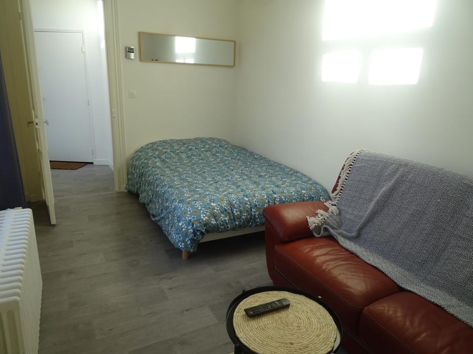 Bed, Living room, Photo of the whole room, Seating area, Bedroom