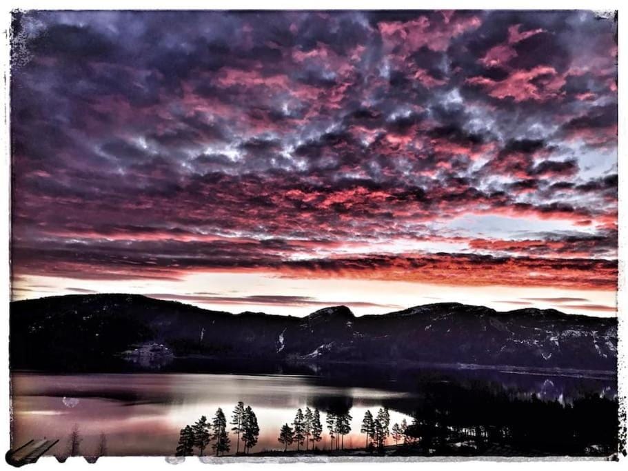 Lake view, Mountain view, Sunset