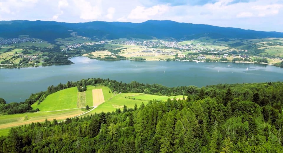Natural landscape, Bird's eye view, Lake view