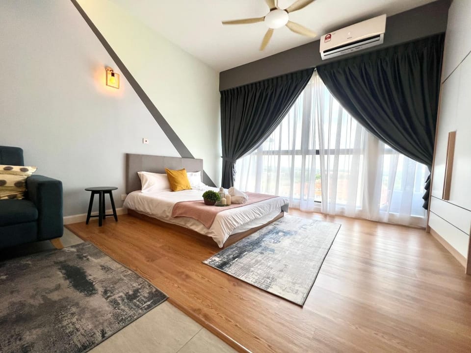 Bed, Living room, Bedroom
