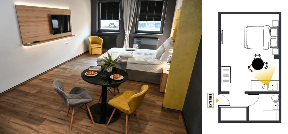Photo of the whole room, Floor plan, Bedroom