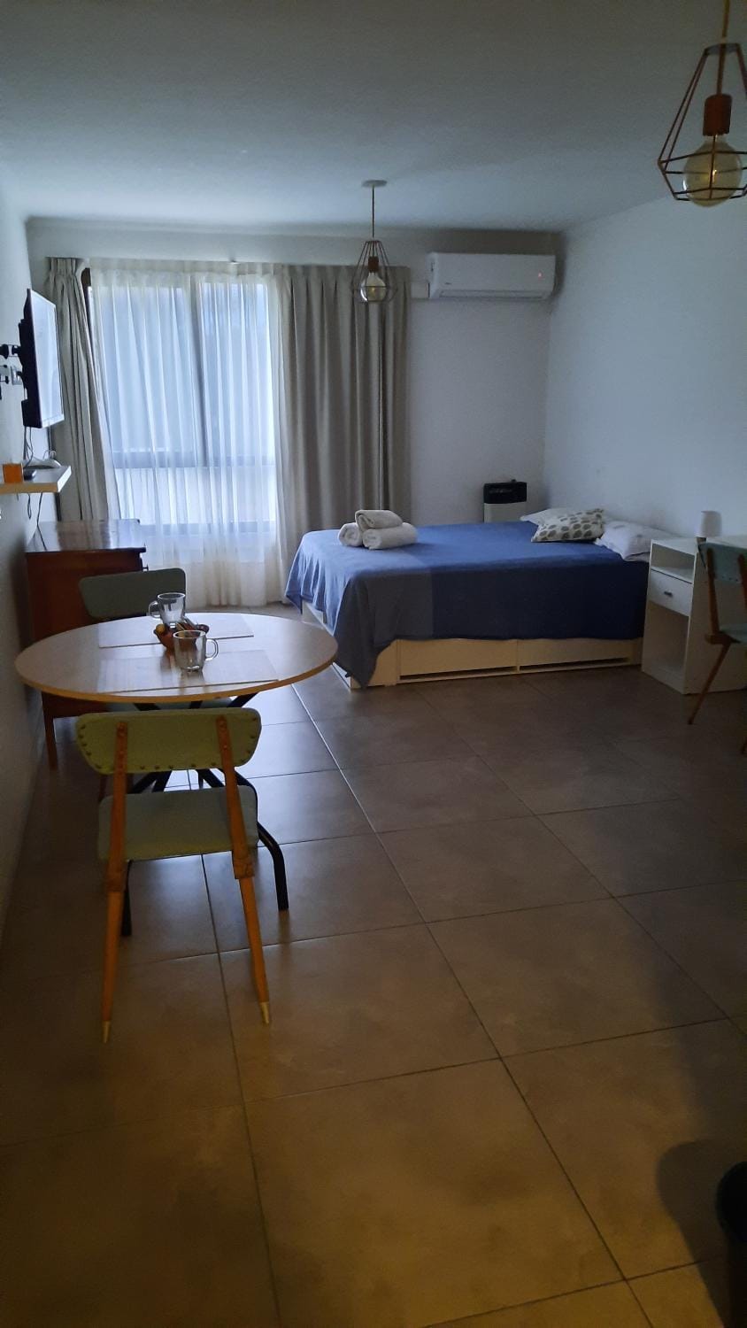 Bed, Photo of the whole room, Bedroom, hair dresser, air conditioner