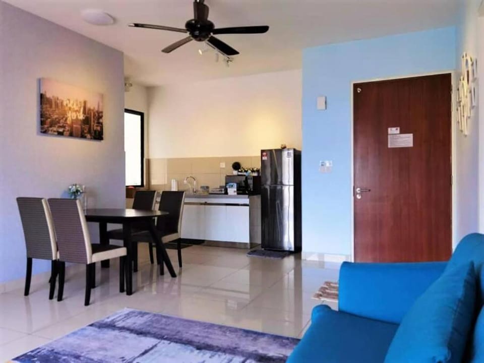 Living room, kitchen