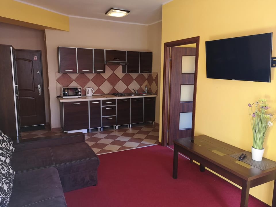 TV and multimedia, Kitchen or kitchenette, Living room, Seating area, Dining area