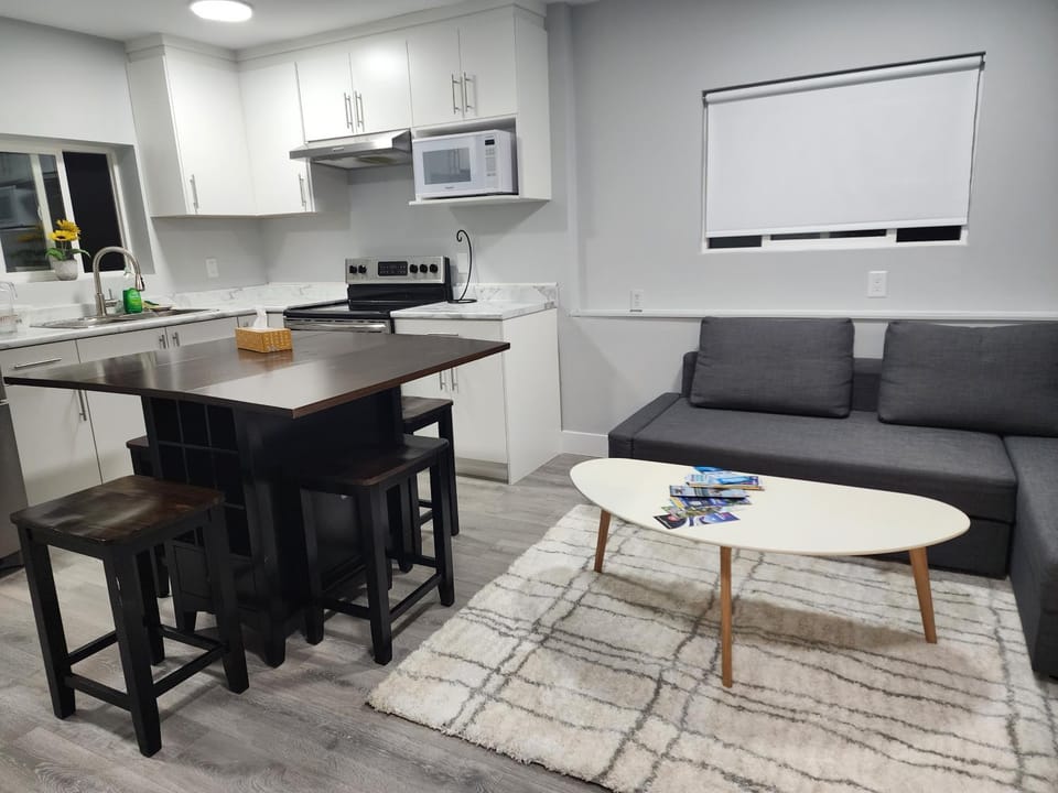 Kitchen or kitchenette, Living room, Seating area, Dining area, oven, pet friendly, stove