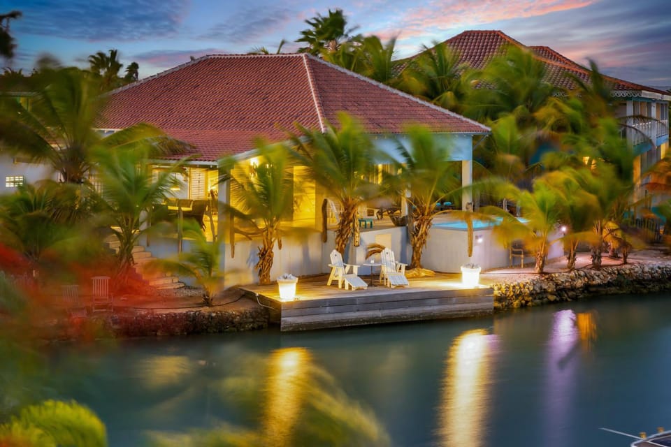 Property building, Natural landscape, Garden, Sunset