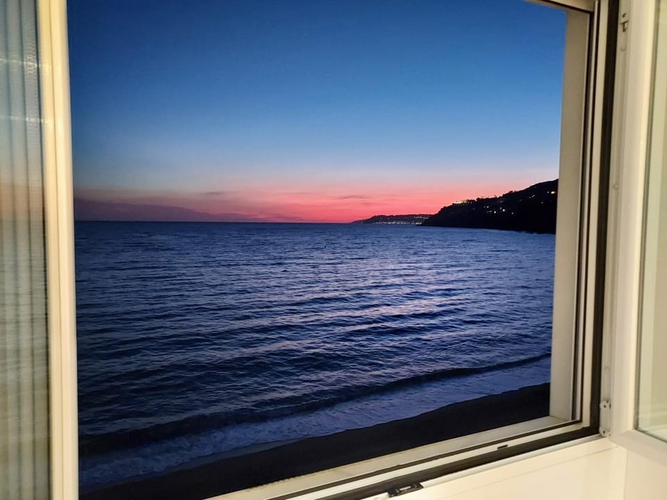 Beach, Sea view, Sunset