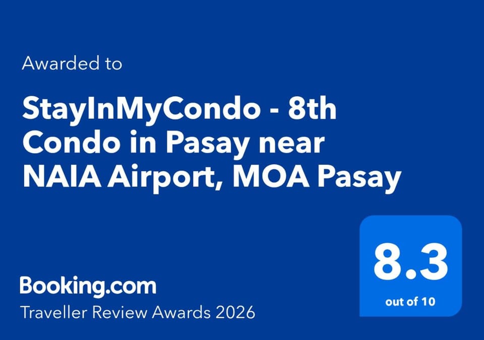 StayInMyCondo - 8th Condo in Pasay near NAIA Airport, MOA Pasay Apartment hotel in Pasay