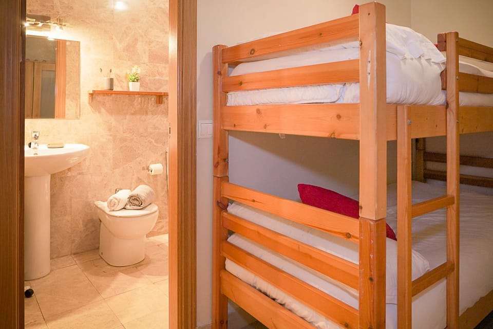 Bathroom, bunk bed