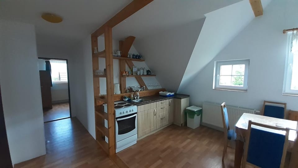 Kitchen or kitchenette, oven, stove, toaster