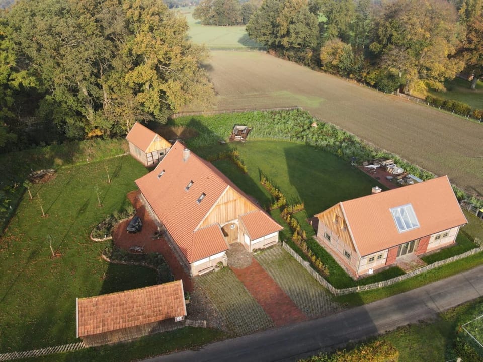 Property building, Neighbourhood, Natural landscape, Bird's eye view, Street view