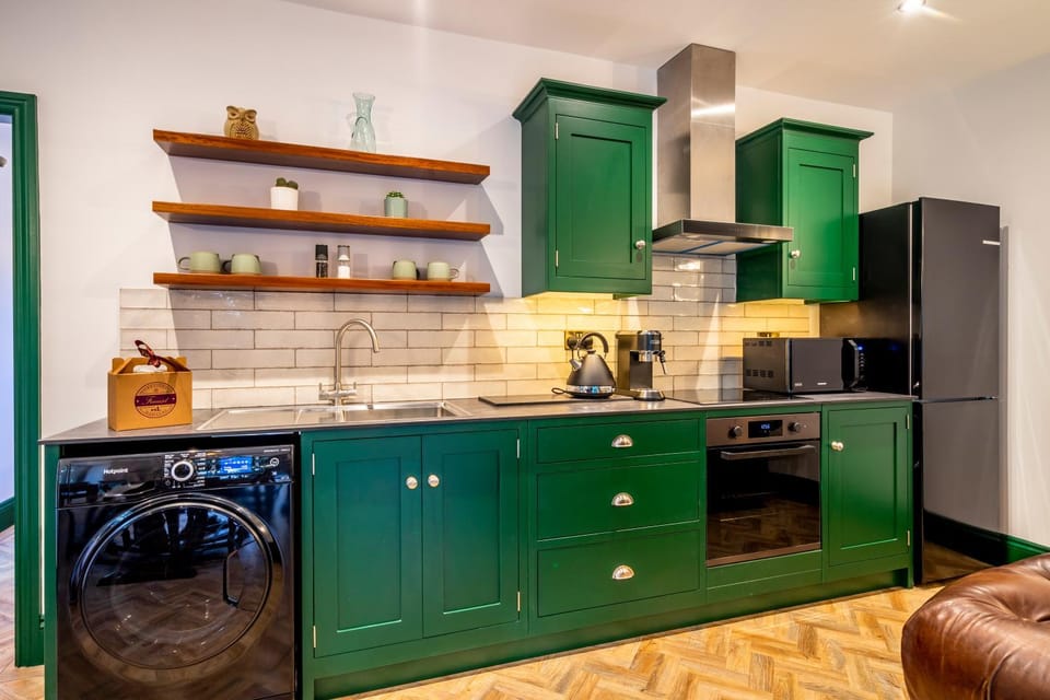 oven, stove, washing machine, kitchen