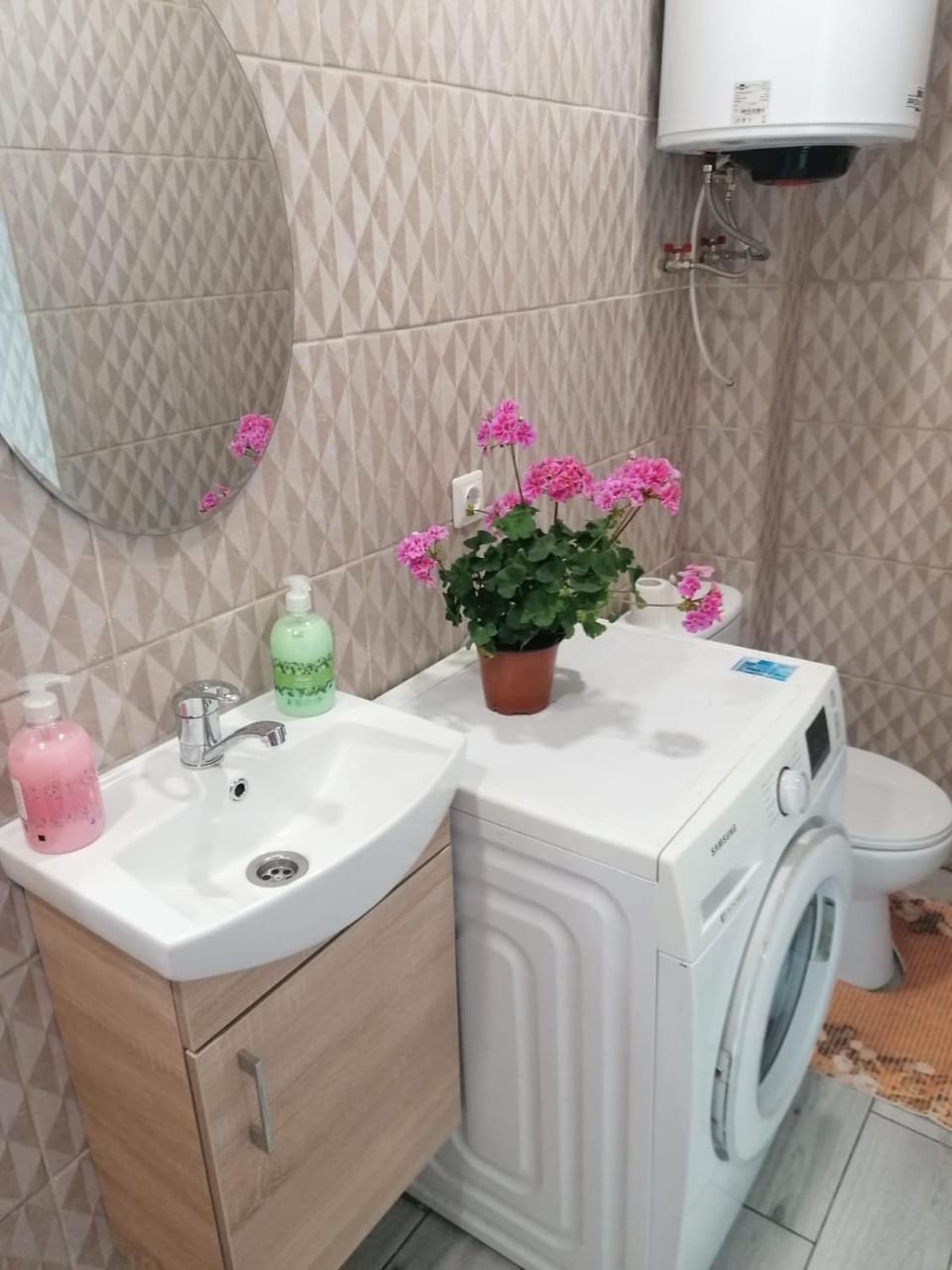 Toilet, Bathroom, washing machine