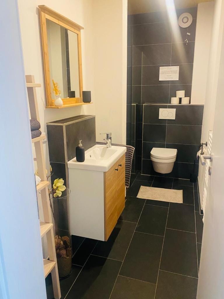 Shower, Toilet, Bathroom, towels