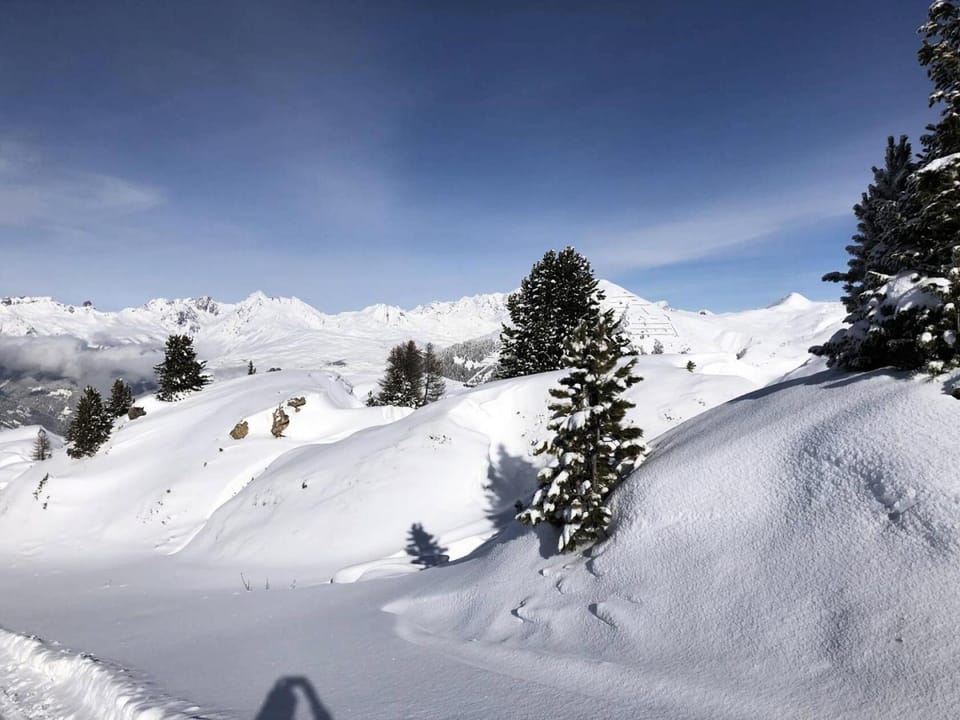 Skiing, Mountain view
