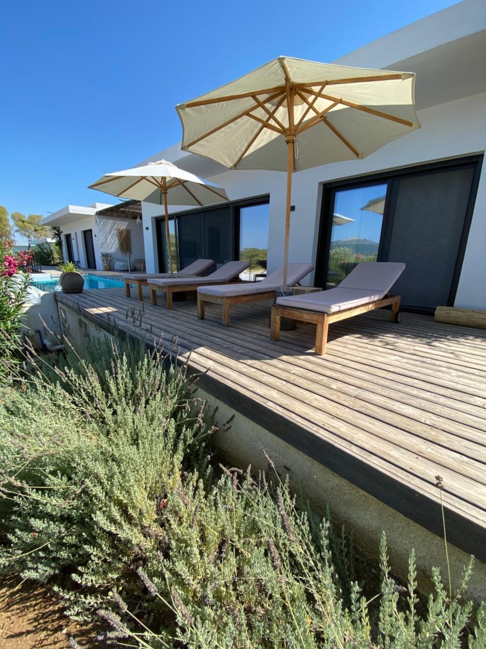 Property building, Day, Natural landscape, Balcony/Terrace, sunbed