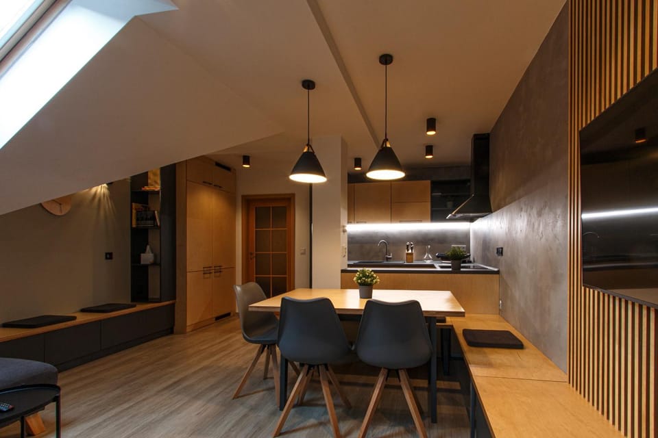 Kitchen or kitchenette, Living room, Seating area, Dining area, pet friendly