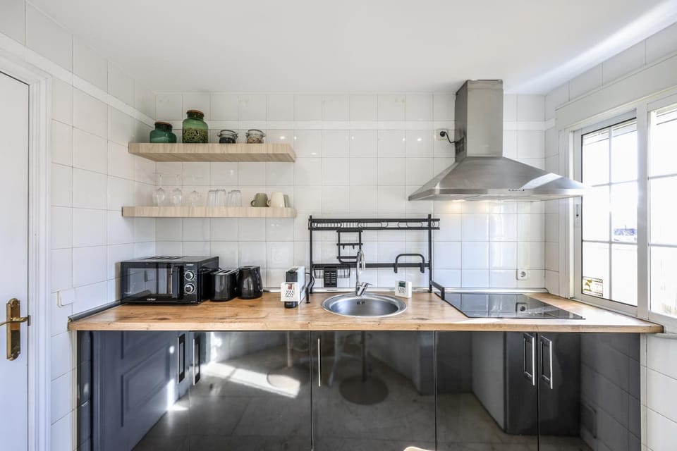 Kitchen or kitchenette, stove, toaster