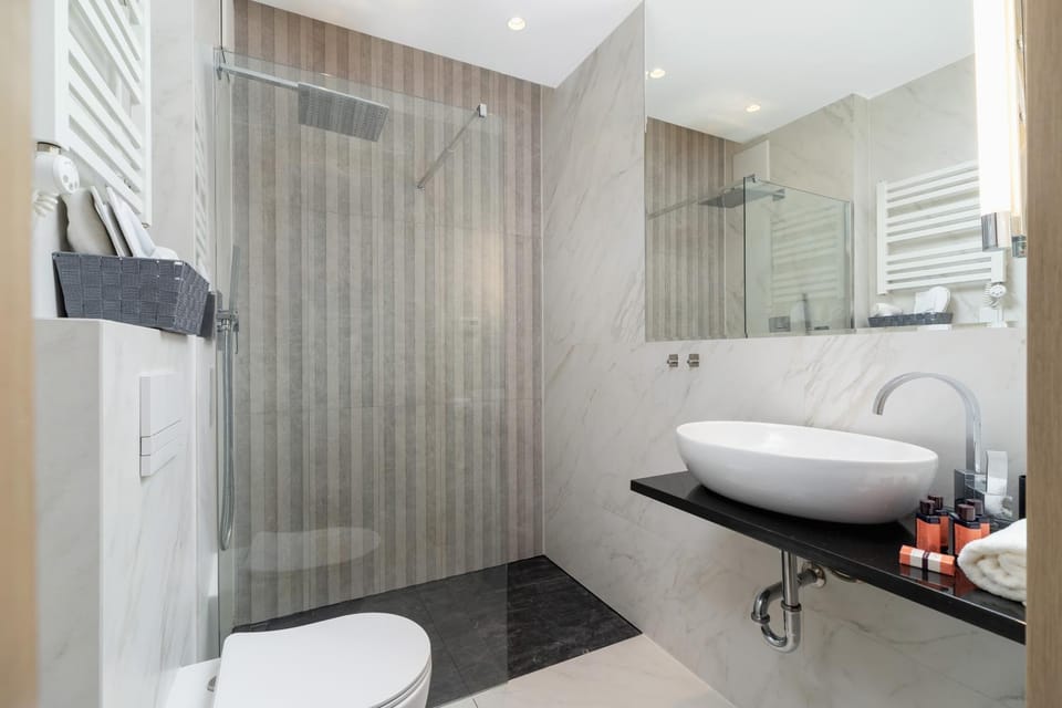 Shower, Toilet, Bathroom, towels