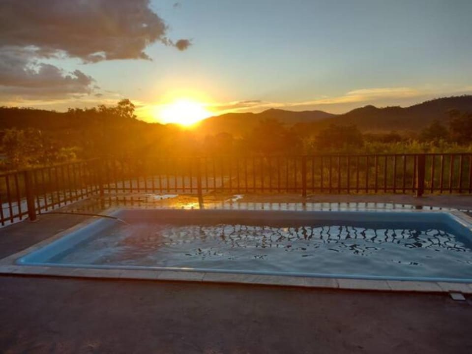 Pool view, Swimming pool, Sunset
