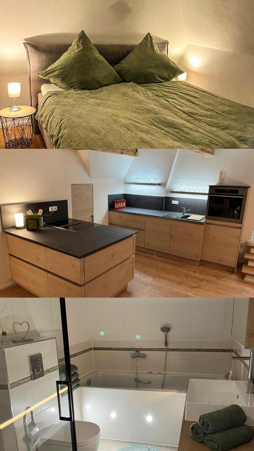 Bed, Kitchen or kitchenette, Bedroom