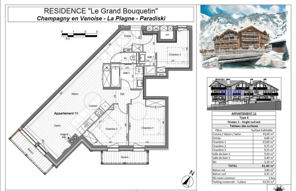 Résidence Le Grand Bouquetin - 4 Pièces pour 8 Personnes MAE-9924 Apartment in Champagny-en-Vanoise