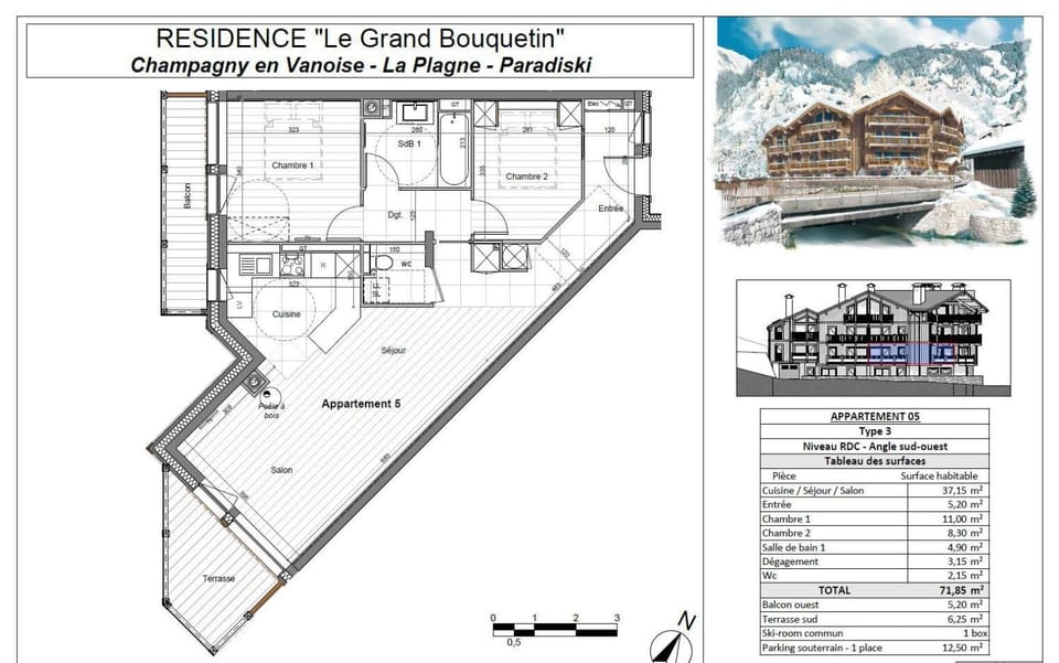 Résidence Le Grand Bouquetin - 3 Pièces pour 6 Personnes MAE-9954 Apartment in Champagny-en-Vanoise