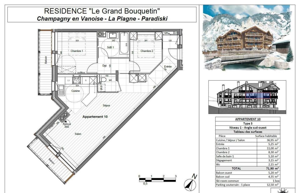 Résidence Le Grand Bouquetin - 3 Pièces pour 6 Personnes MAE-9984 Apartment in Champagny-en-Vanoise