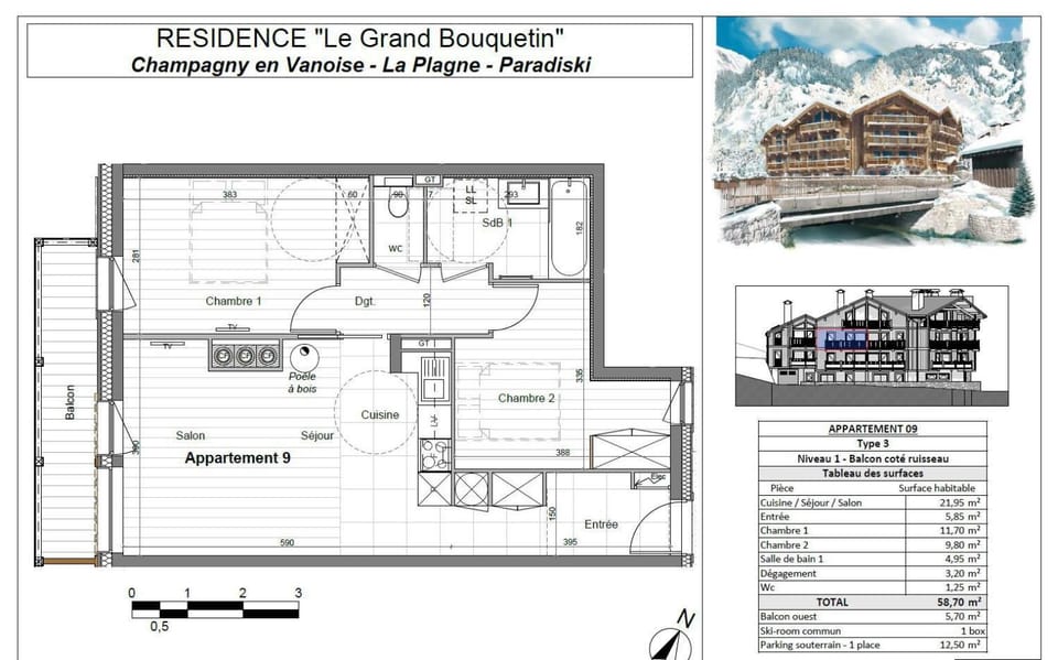 Résidence Le Grand Bouquetin - 3 Pièces pour 6 Personnes MAE-9994 Apartment in Champagny-en-Vanoise