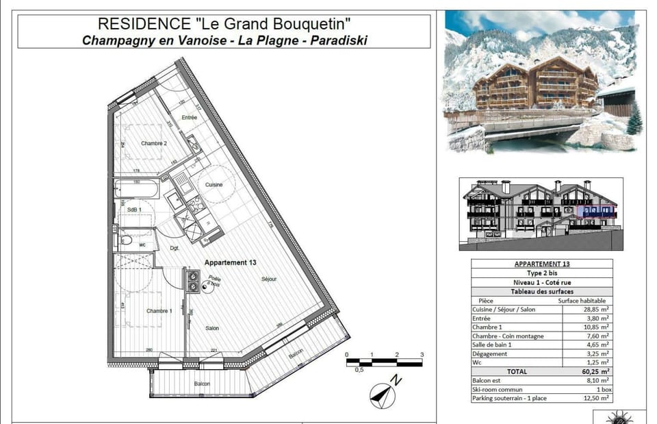 Résidence Le Grand Bouquetin - 3 Pièces pour 6 Personnes MAE-0004 Apartment in Champagny-en-Vanoise