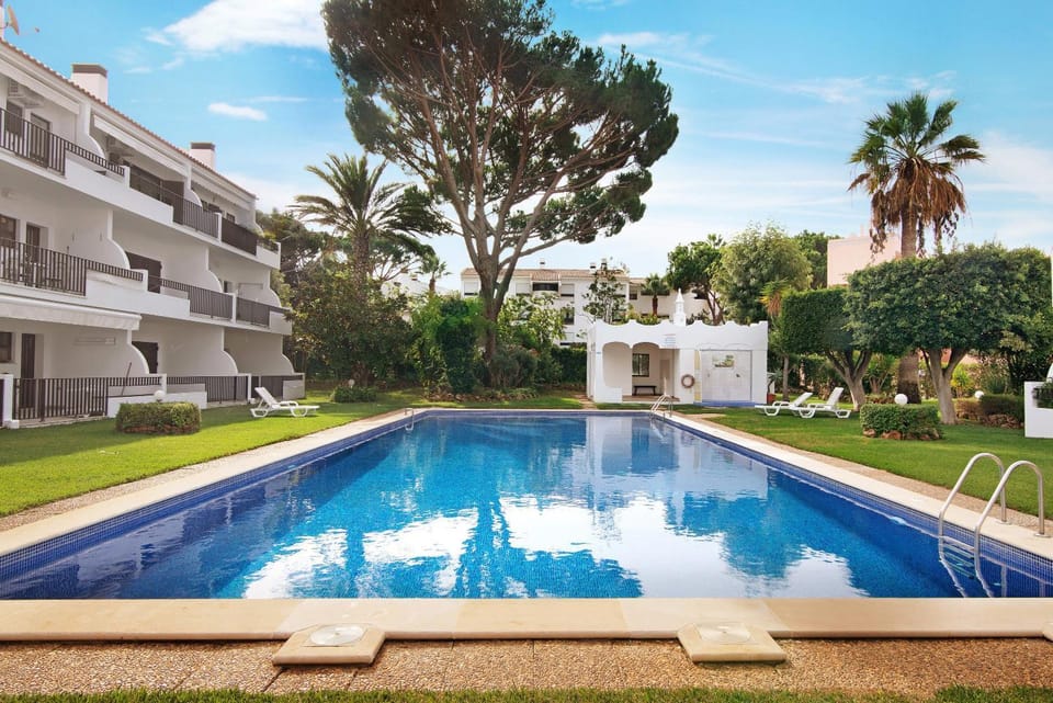 Property building, Living room, Swimming pool