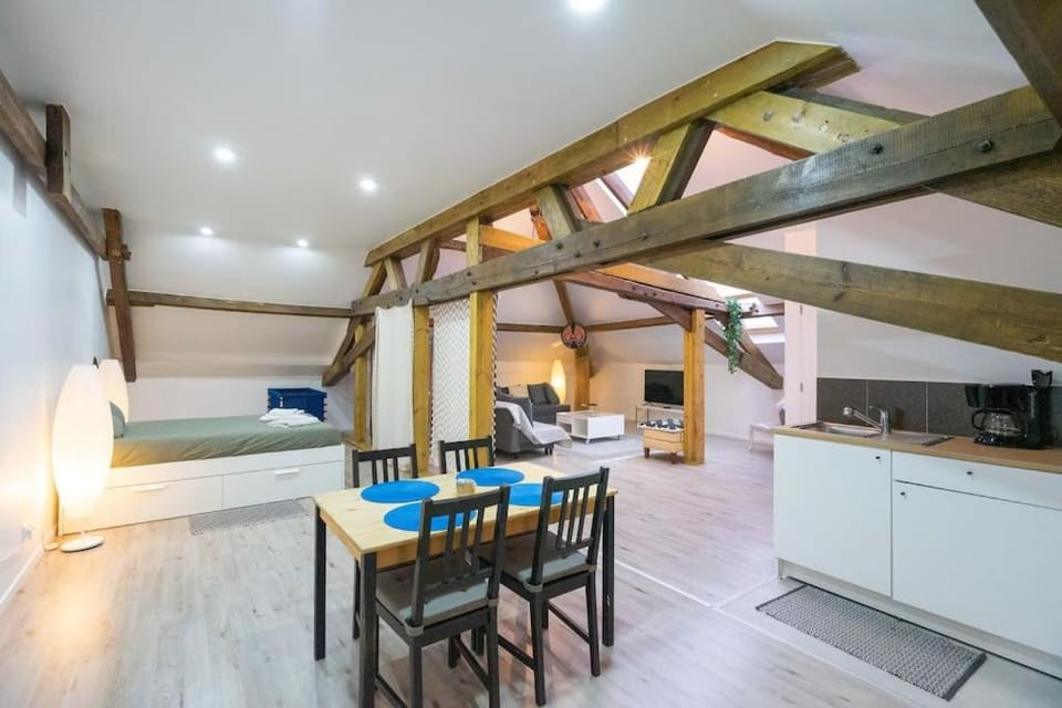 Living room, Dining area, Bedroom
