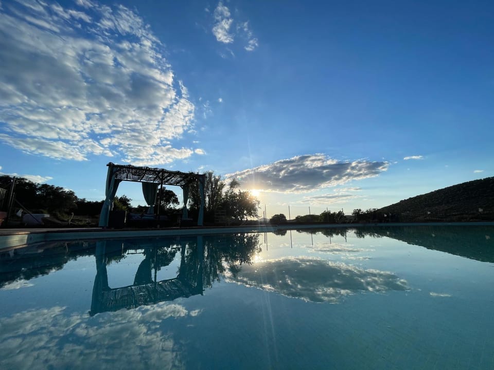 Natural landscape, Mountain view, Pool view, Swimming pool, Swimming pool, Sunset