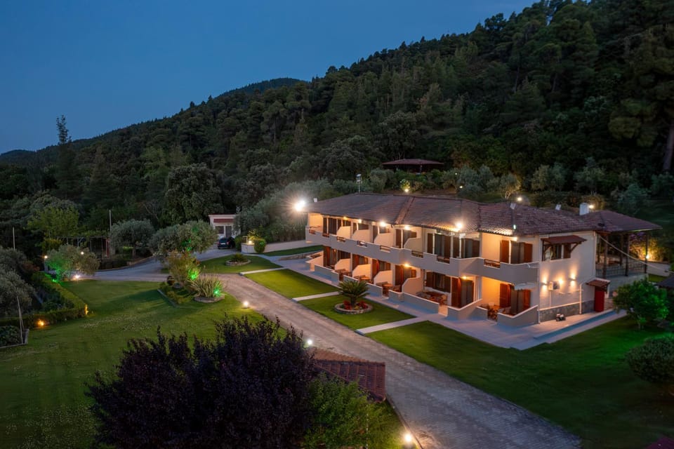 Property building, Night, Natural landscape, Garden view, Mountain view