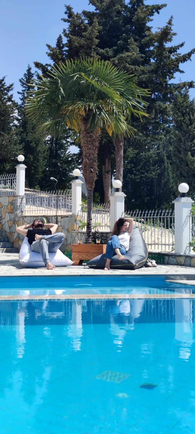 People, Garden, Swimming pool