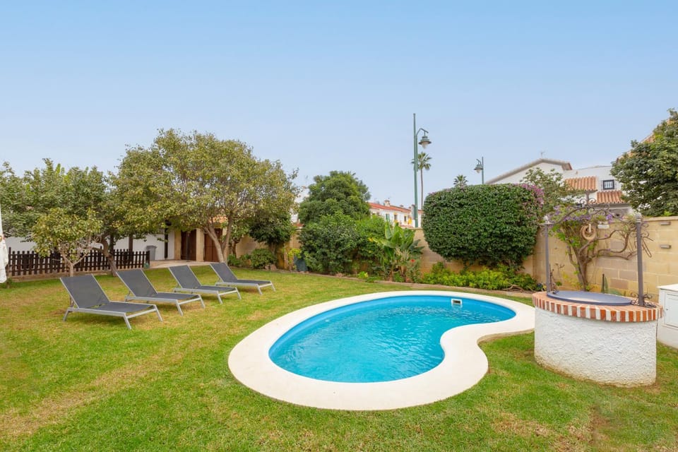 Property building, Living room, Swimming pool