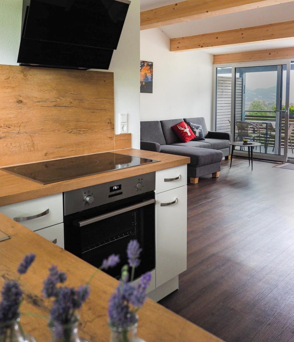 Kitchen or kitchenette, Living room, Seating area