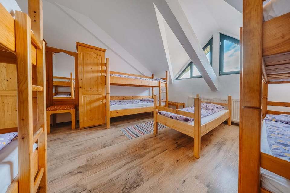Bed, bunk bed, wardrobe